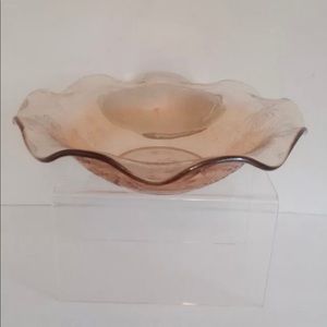 Vintage Depression Glass Bowl Peach Iridescent Bowl